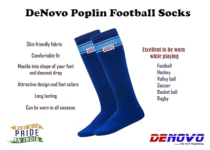 DeNovo New Shin Guard and Poplin Socks Football Kit