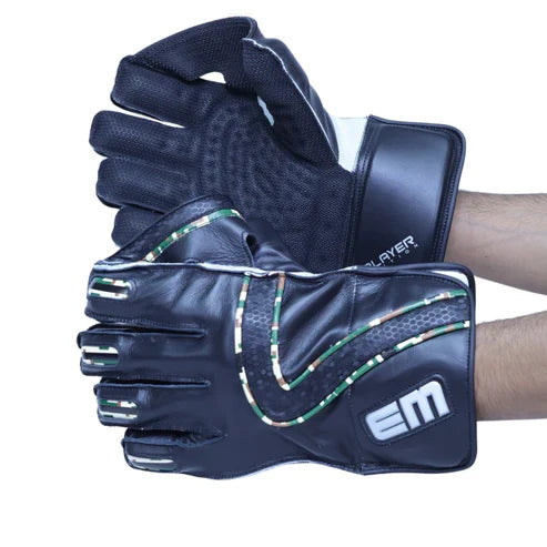 EM MSD Player Edition Cricket Wicket Keeping Gloves Mens Size