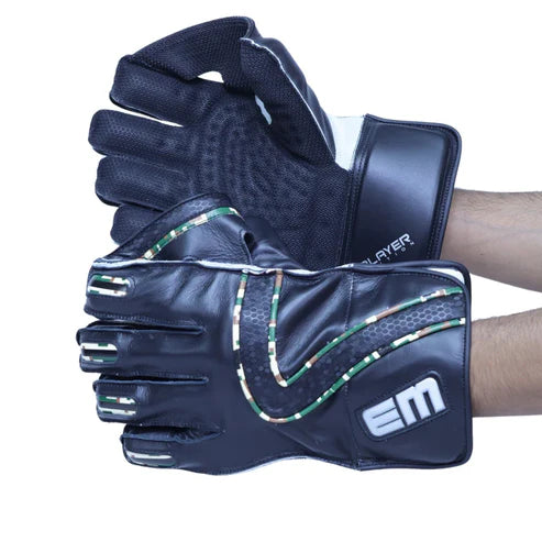 EM MSD Player Edition Cricket Wicket Keeping Gloves Mens Size