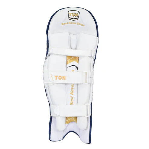 SS Ton Gold Edition Navy Blue Cricket Batting Pads Mens Size