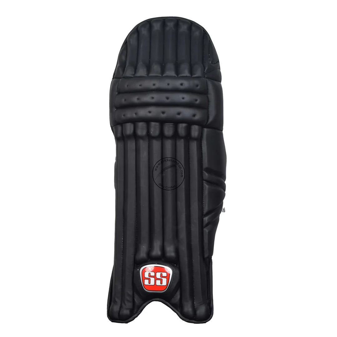 SS Players Black Coloured Cricket Batting Leg Guard Pads Mens Size
