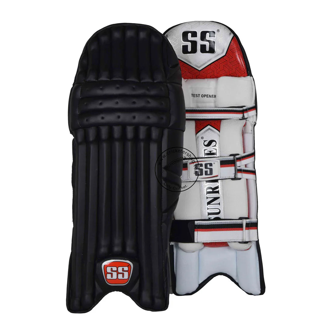 SS Test Opener Black Coloured Cricket Batting Leg Guard Pads Mens Size