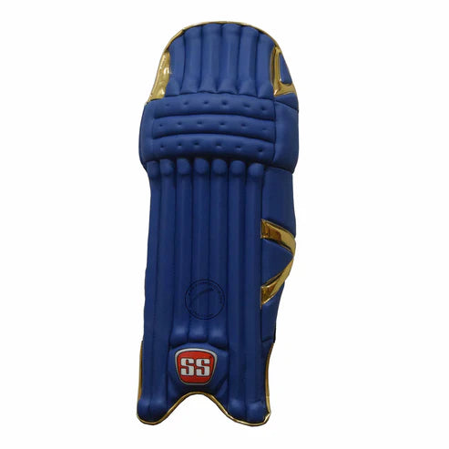 SS Test Opener Navy Blue Gold Coloured Cricket Batting Leg Guard Pads Mens Size