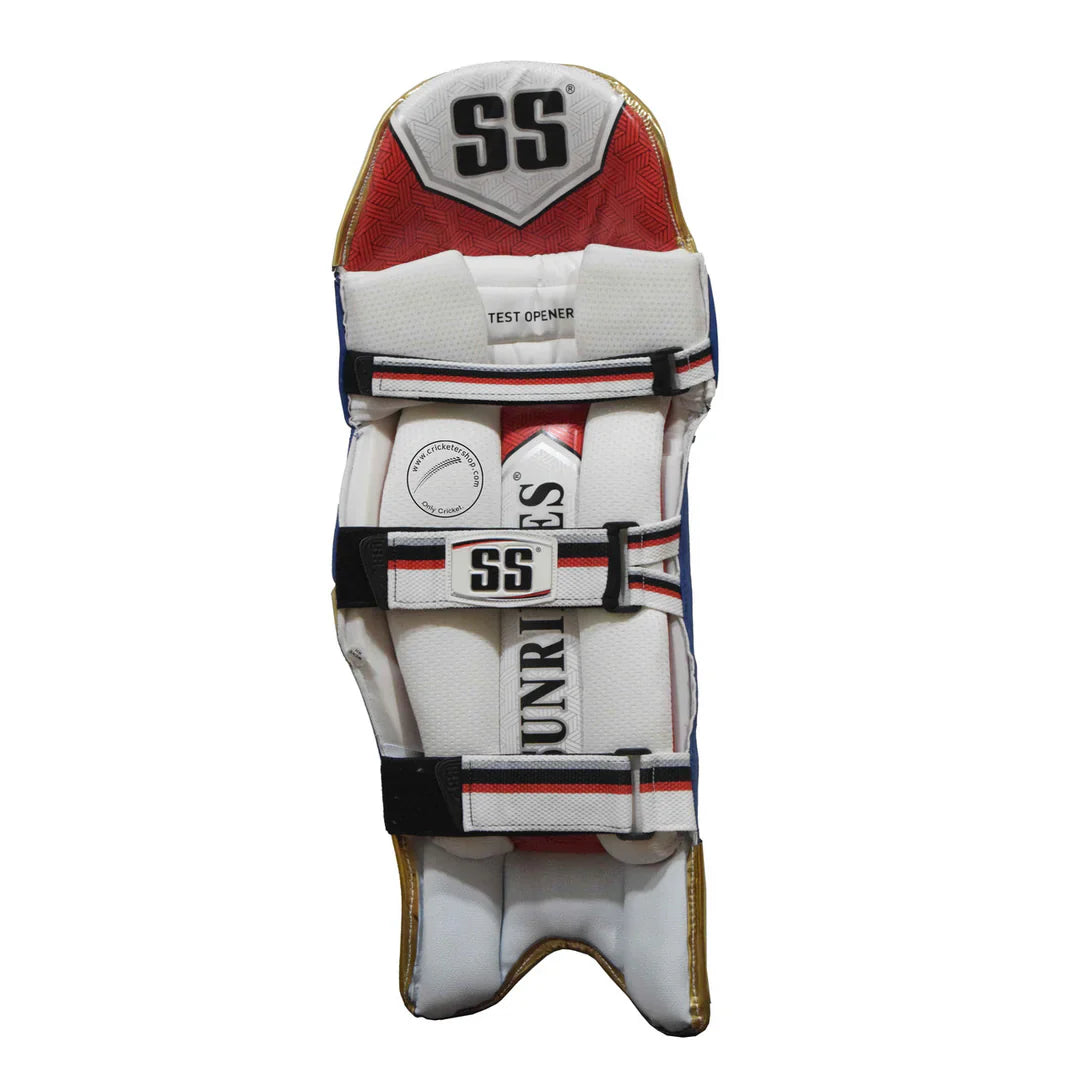 SS Test Opener Navy Blue Gold Coloured Cricket Batting Leg Guard Pads Mens Size