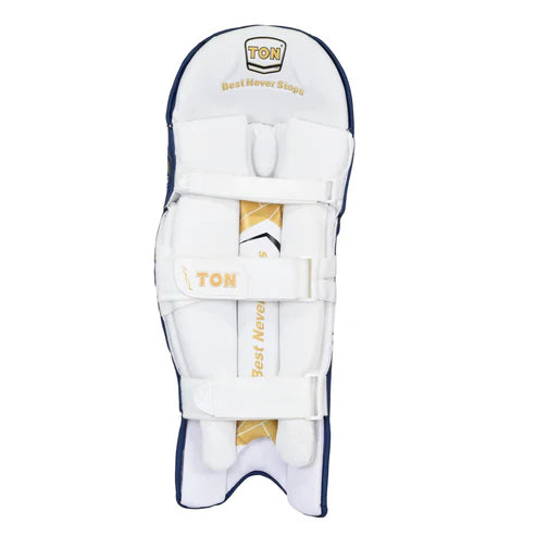 SS Ton Gold Edition Navy Blue Cricket Batting Pads Mens Size