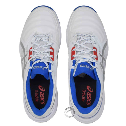 Asics Gel Gully 7 White Silver Cricket Shoes