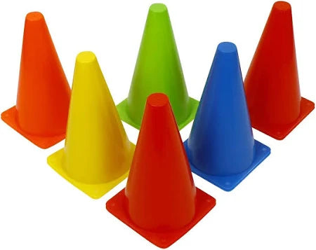 New Combo of Agility Ladder 4 m with 10 Rungs; 6 Marker Cones (6-inch), Multicolour Saucer Cones Set of 20 and Agility Hurdles 6 inch 6 pcs