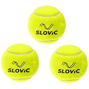 SLOVIC Cricket Balls for Home [Pack of 3] | Practice Tennis Ball Cricket | Lightweight & High-Bounce Rubber Cricket Balls | Ideal for Street Matches, Indoor & Outdoor Cricket Match
