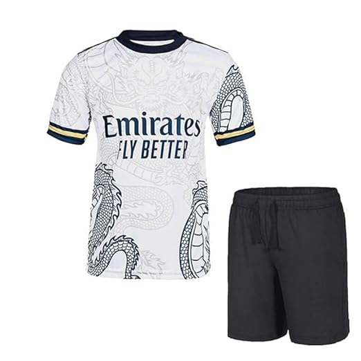 ronaldoo 7 Football Jersey with Black Shorts for (Kid's, Boy's & Men)