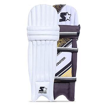 STARTER Batting Pads, Cricket Legguard for Left Handed Batsmen Ideal for Leather Ball Cricket