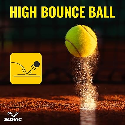 SLOVIC Cricket Balls for Home [Pack of 3] | Practice Tennis Ball Cricket | Lightweight & High-Bounce Rubber Cricket Balls | Ideal for Street Matches, Indoor & Outdoor Cricket Match