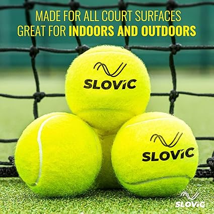 SLOVIC Cricket Balls for Home [Pack of 3] | Practice Tennis Ball Cricket | Lightweight & High-Bounce Rubber Cricket Balls | Ideal for Street Matches, Indoor & Outdoor Cricket Match