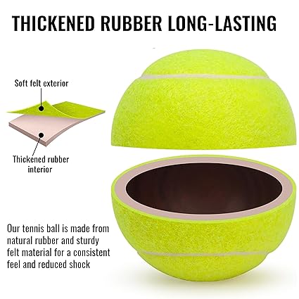 SLOVIC Cricket Balls for Home [Pack of 3] | Practice Tennis Ball Cricket | Lightweight & High-Bounce Rubber Cricket Balls | Ideal for Street Matches, Indoor & Outdoor Cricket Match