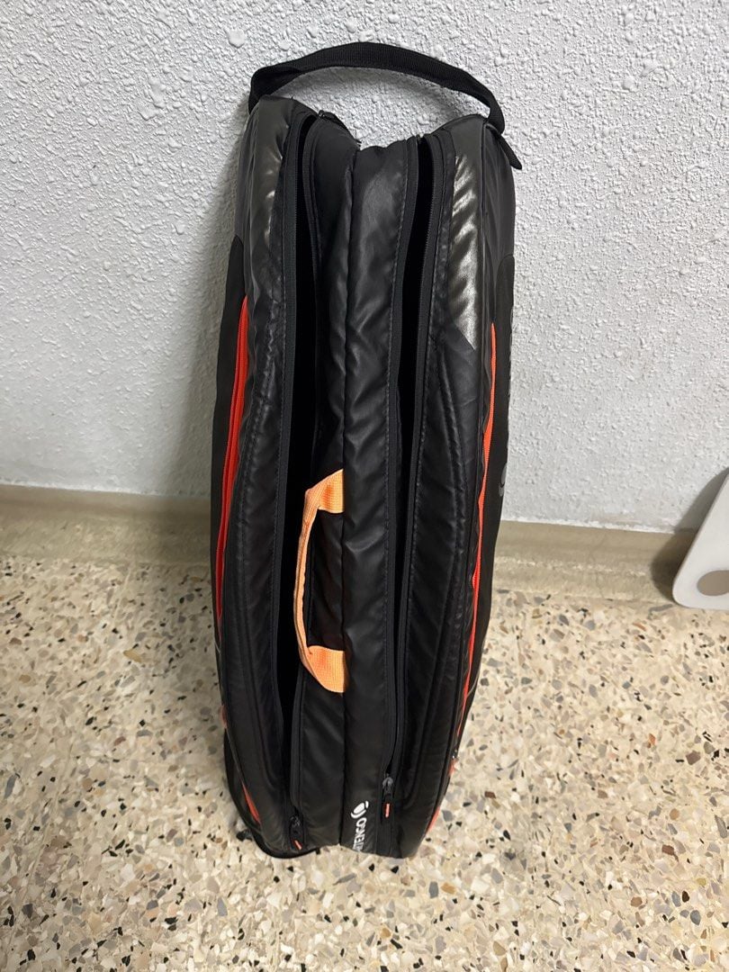 Artenco Unisex Lightwieght Tennis Badminton Squash Equipment Cover Kit Bag Shoe Pocket | Air Ventilated Pocket for Wet Clothes | 4T 6B Racket | Backpack & Duffel (Red)